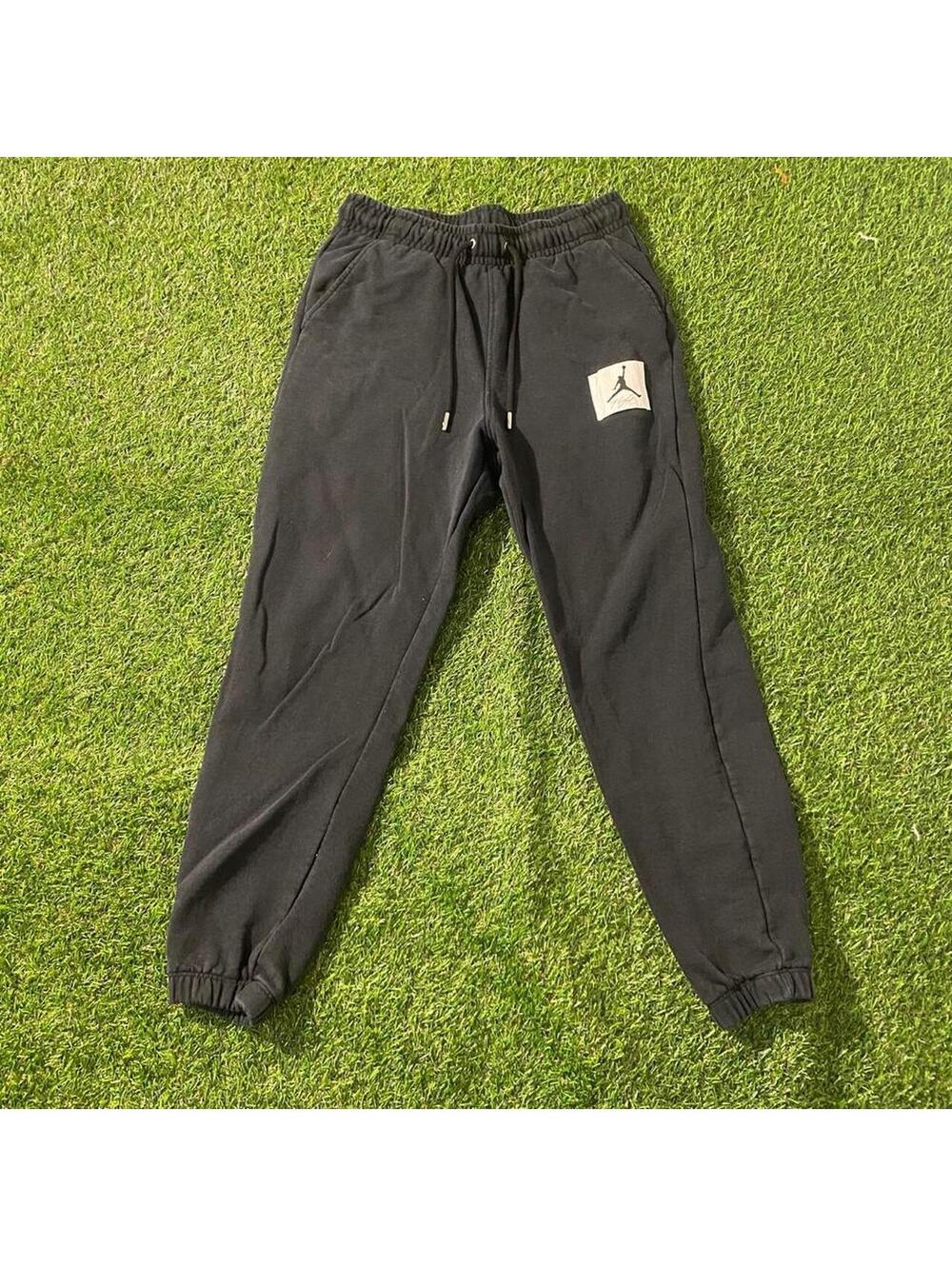 Y2K Black Jordan joggers with drawstring waist and cuffs